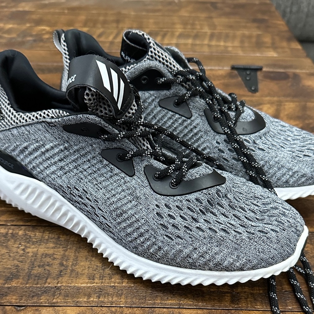 Adidas Black and White Athletic Shoes